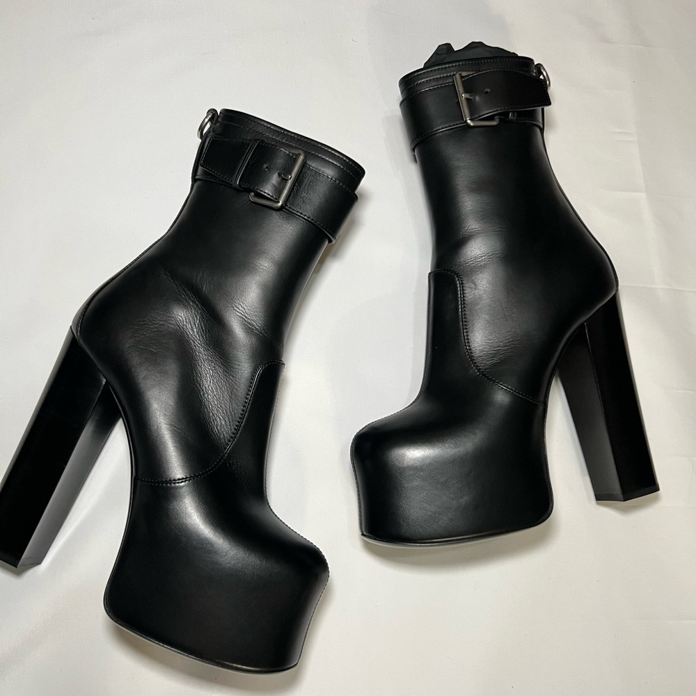 Saint Laurent Mina 95 platform boot